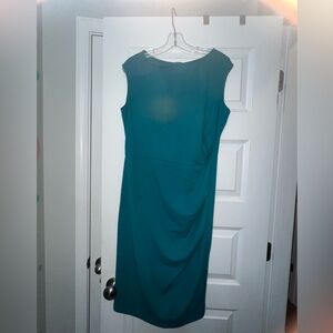 SHEIN Teal Ruched Sheath Dress – Size XL (Fits Like L)